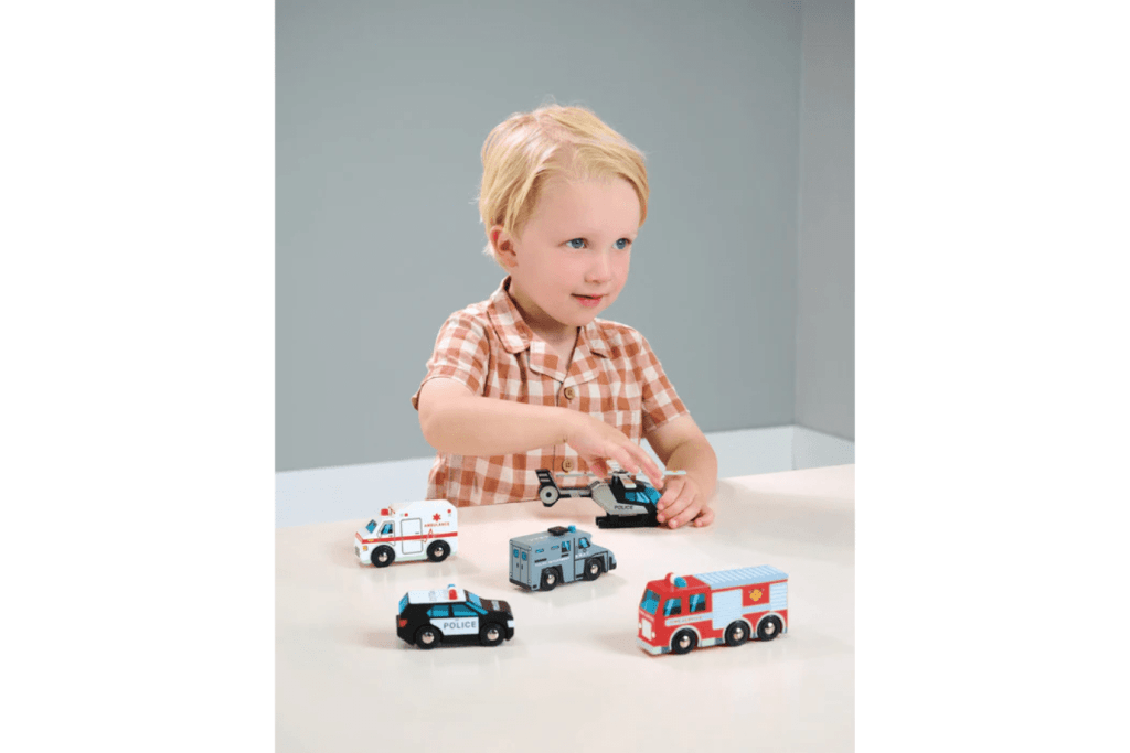 Wooden Emergency Vehicles by Tender Leaf Toys I The Montessori Room