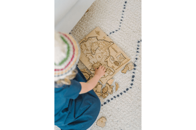 wooden puzzle, map of Canada puzzle, Canadian animals puzzle, Toy Makers of Lunenberg, Toy Makers of Lunenburg puzzle, Made in Canada, Made in Canada puzzle, wooden puzzle made in Canada