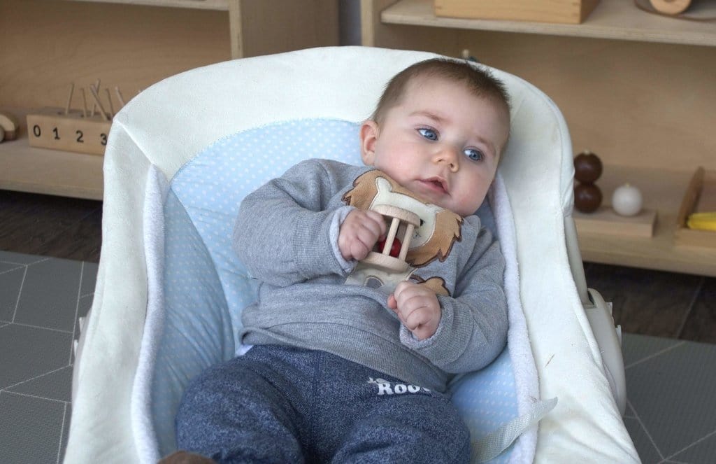 Wooden Rattle with Ball - The Montessori Room