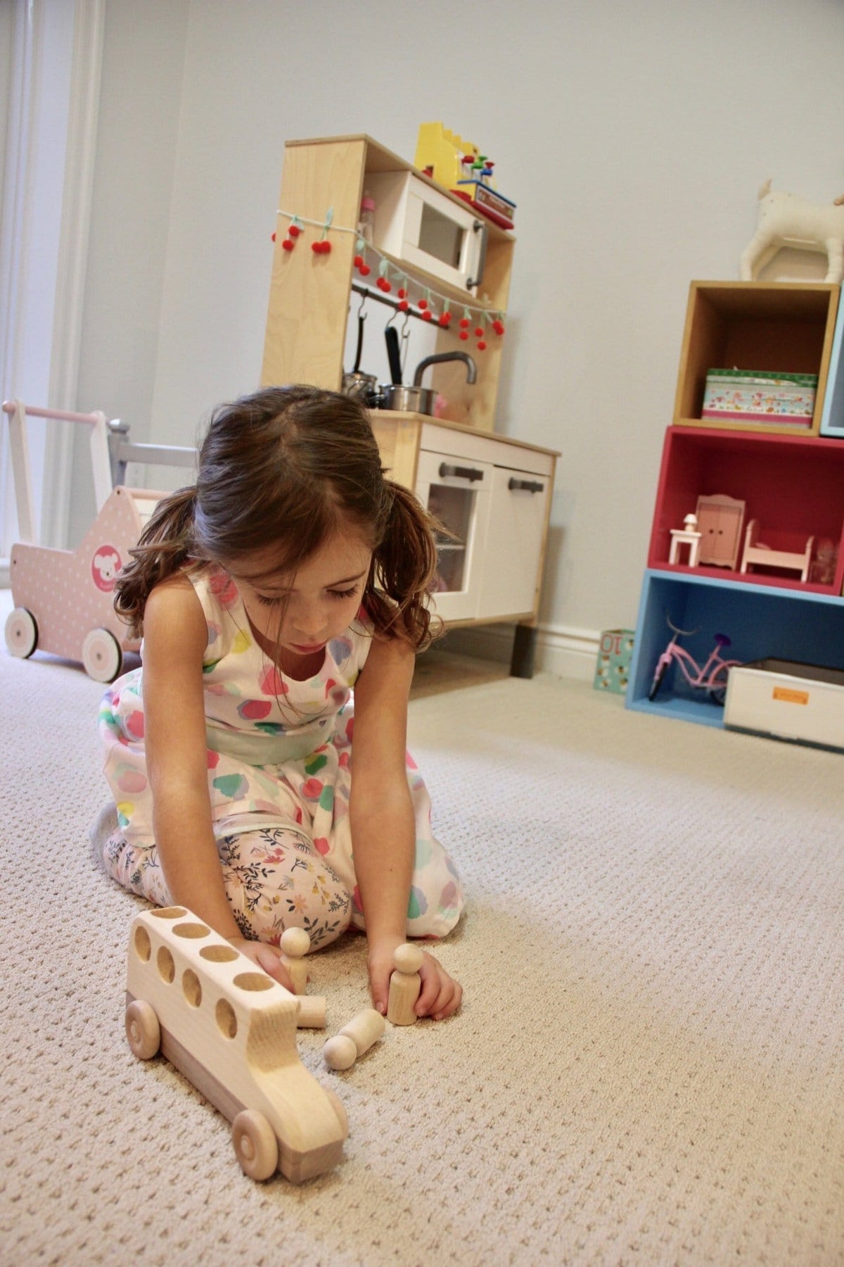 Wooden School Bus - The Montessori Room