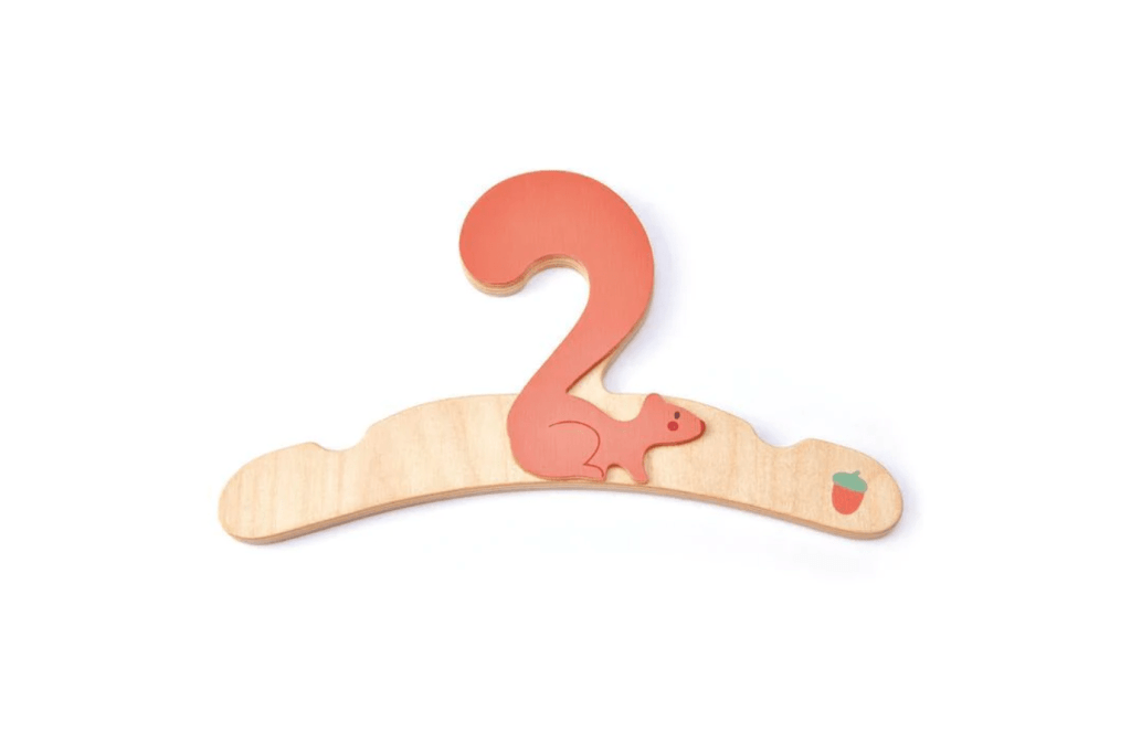 Wooden Squirrel Hangers for Kids