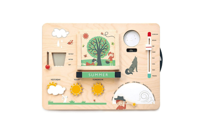 Wooden Weather Station - The Montessori Room, Tender Leaf Toys, Toronto, Ontario, Canada, weather board, educational toys, wooden toys, The Play Kits by Lovevery, Lovevery, Montessori toy subscription, buy Lovevery item individually, Lovevery Canada, Lovevery in store, The Observer Play Kit 37 - 39 Months