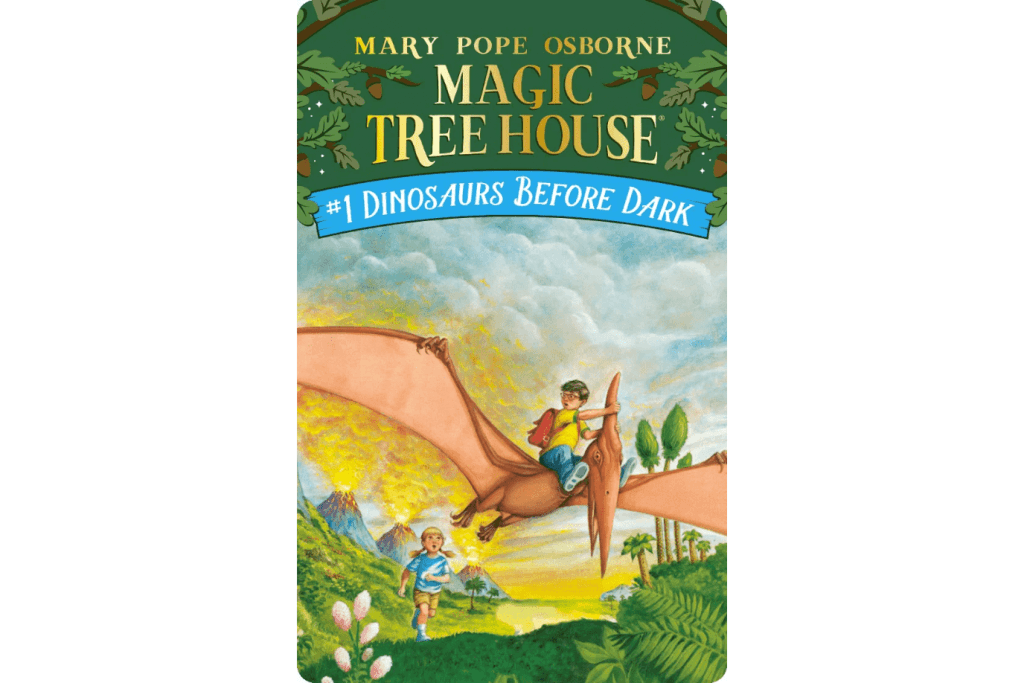 Yoto Card: The Magic Tree House Collection (8 Cards), Yoto Player, Yoto Card, New York Times bestselling Magic Tree House series: Dinosaurs Before Dark, The Knight at Dawn, Mummies in the Morning, Pirates Past Noon, Night of the Ninjas, Afternoon on the Amazon, Sunset of the Sabertooth, Midnight on the Moon, Age 6 - 9, The Montessori Room, Toronto, Ontario, Canada. 