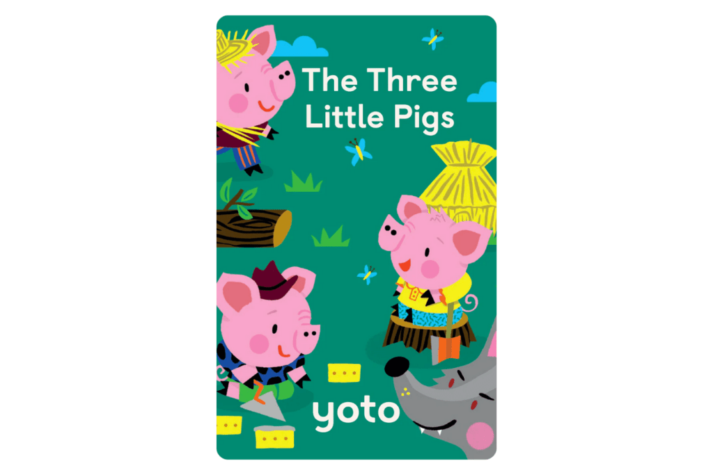Buy yoto cards in store, buy yoto cards toronto, Canada, The Three Little Pigs Yoto Card, yoto cards for 2 year olds, yoto cards for 3 year olds, yoto cards for 4 year olds